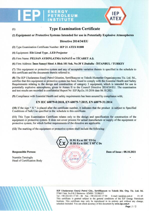 Atex – Ex-Proof Elit Lirad Armatür