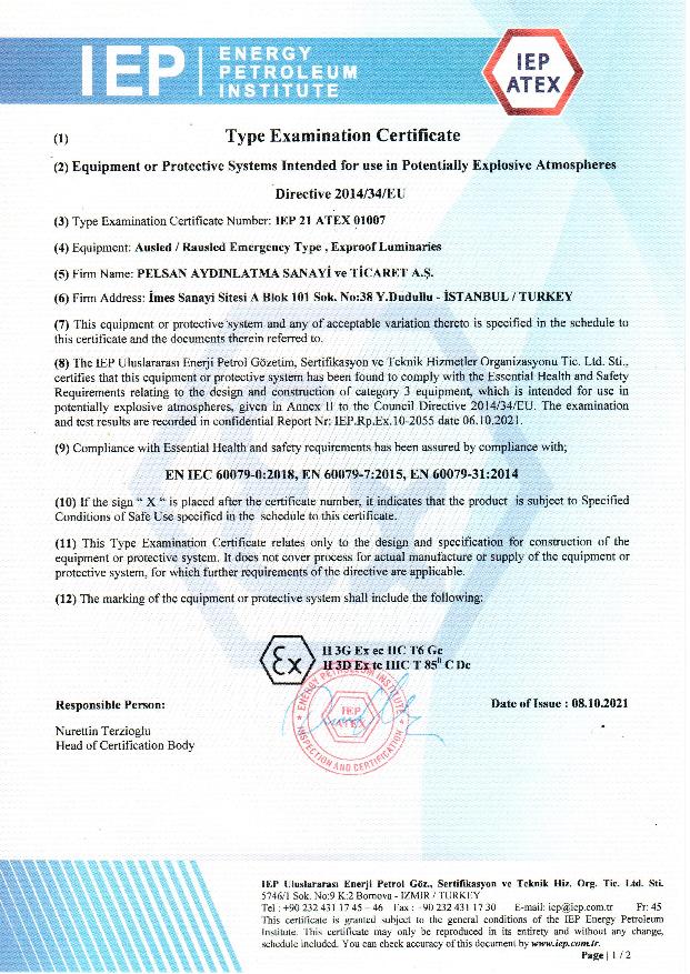 Atex – Ex-Proof Ausled-Rausled Armatürler