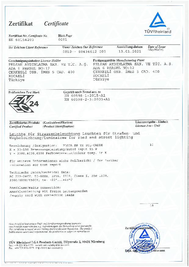 ENEC - Road and Street Luminaires