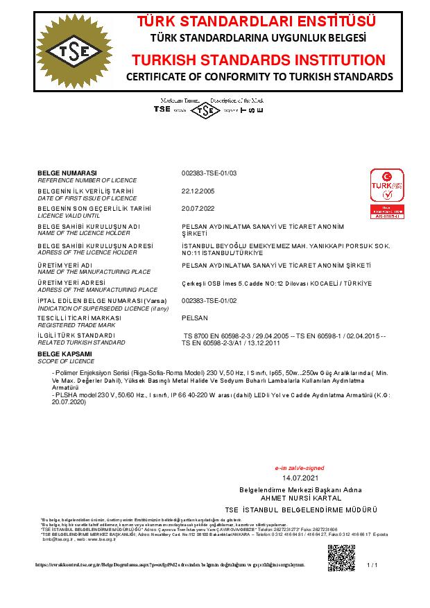 TSE - Road and Street Luminaires